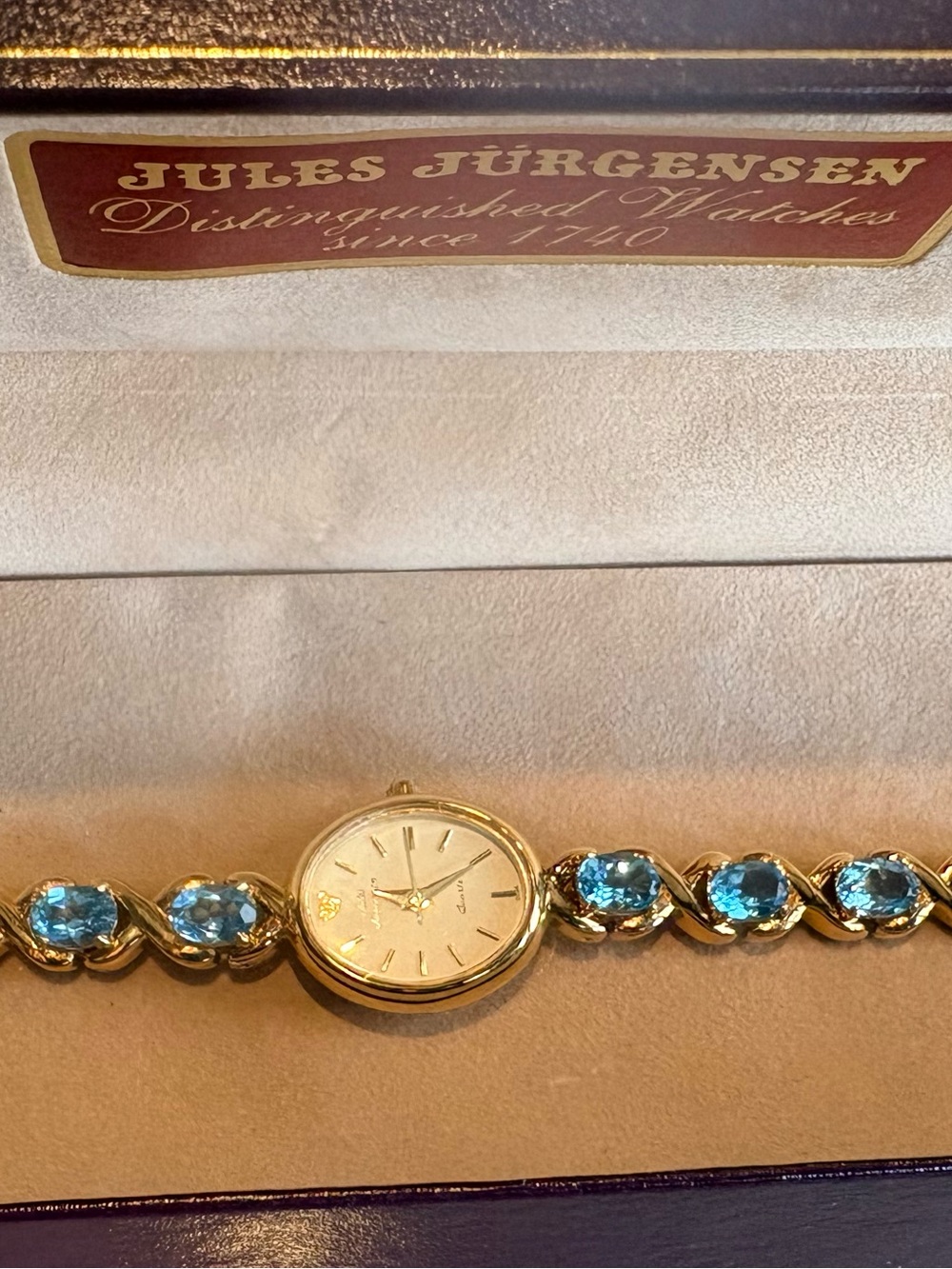 JULES JURGENSEN Blue Topaz Women's Watch